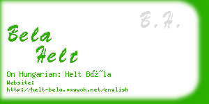 bela helt business card